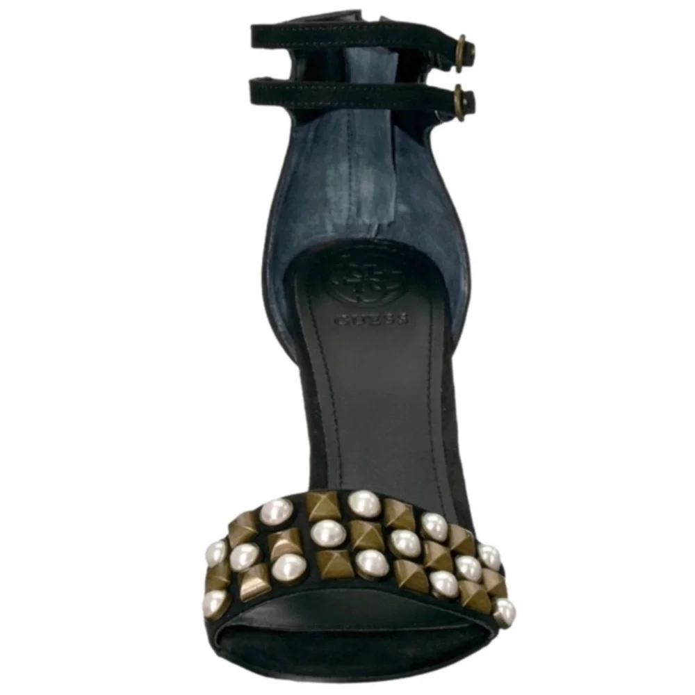 GUESS Petunia 2 Black Ankle Strap Sandals!